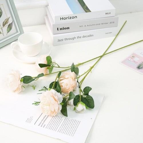 65cm Artificial Silk Rose Peony Living Room Decoration Fake Flower home Wedding Party decoration Photo Studio Photography Props