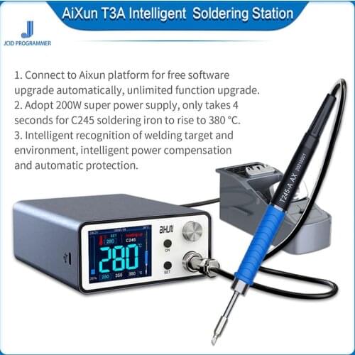 JCID AIXUN T3A Intelligent Soldering Station Support T12/T245/936 Handle Soldering Iron Tips Electric Welding Iron Station