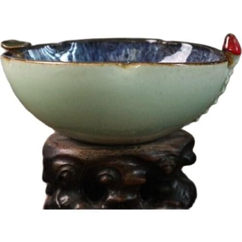 Chinese Old Porcelain Blue Glazed Lotus Seed Bowl