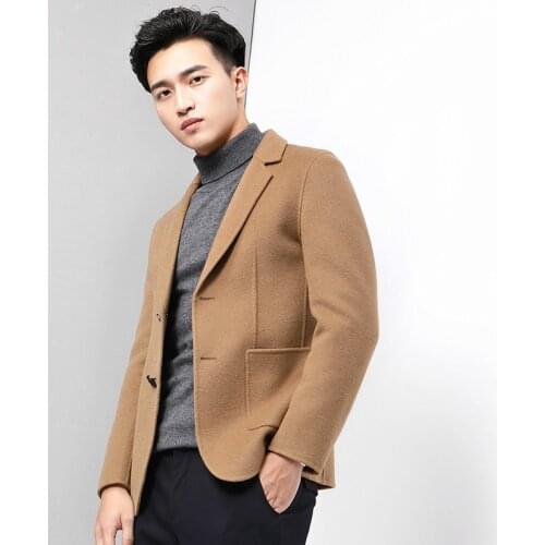 Short Wool Coat Men Jacket Spring Casual Suit Korean Blazer Mens Coats and Jackets Overcoat Casaco Masculino KJ1387