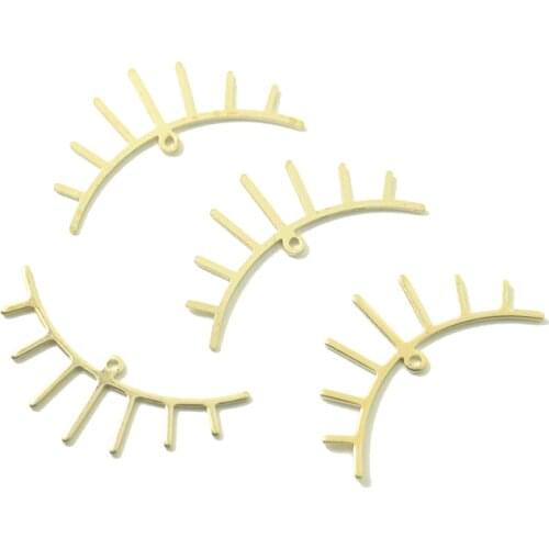 10 pieces18*36mm brass eyelash pendant sunflower lace pendant supplies Diy handmade earrings necklace jewelry making accessories
