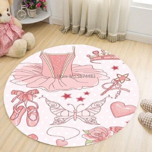 Living room dining room small fresh 3D round carpet coffee table mat prayer mat computer chair non-slip carpet pet mat