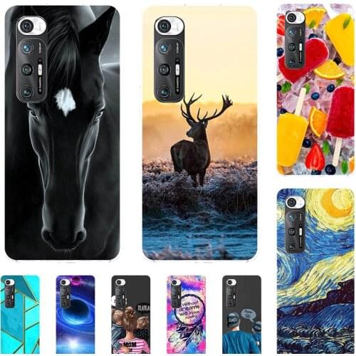 Fashion Bumper Cute Case For Xiaomi Mi 10S 6.67" Case Soft Silicone Cat Horse Flower Cover Back Shell