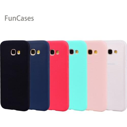 Plain Case sFor Celular Samsung A3 2017 Soft Silicone Phone Case Coverage Glossy Cellphone Case sFor Samsung Galaxy A320 Celular