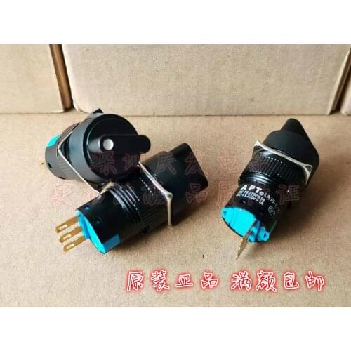 Original New 100% knob switch LA39-E11XS/k 3pin 2gear opening 16MM selection switch gold-plated foot