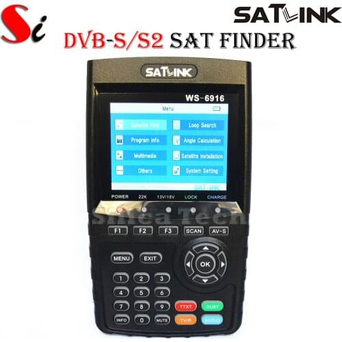 Original New Satlink WS-6916 HD DVB-S/S2 FTA Satellite Finder with MPEG-2/MPEG-4 compliant