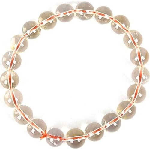 Dazzling and Fully Transparent Crystal Size For 9.2mm Natural Topaz Handmade diy Bracelet 7.5inch For Noble Character H186