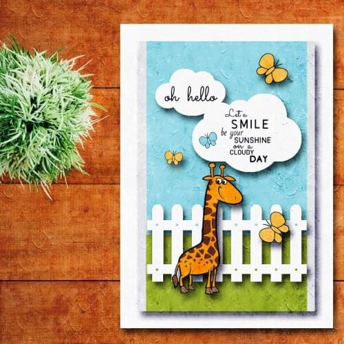 PANFELOU 11x16cm cloudy deer Transparent Silicone Rubber Clear Stamps cartoon for Scrapbooking/DIY Easter wedding