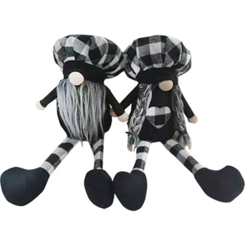 Valentines Day Tomte Gnome Decorations Plaid Kitchen Chef Handmade Plush Doll