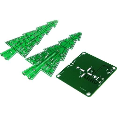Christmas Tree LED Flash DIY Kit 3D Circuit Parts Glitter Electronic Learning Set GK99