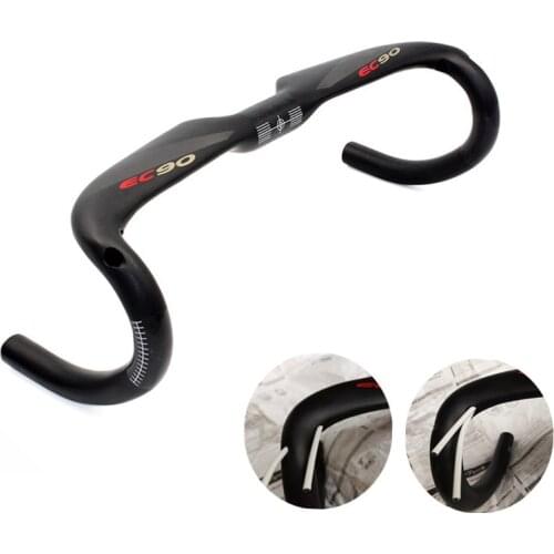 Bicycle Handlebar 31.8*400/420/440mm Full Carbon Fiber Road Bicycle Bent Bar Stem Racing Bike Handle Internal Cable Routing