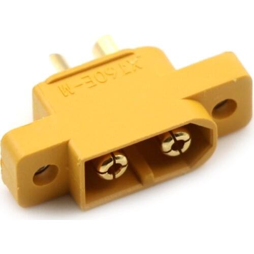 Yellow XT60E-M Mountable XT60 Male Plug Connector Multicopter Fixed Board DIY Spare Part For RC Models