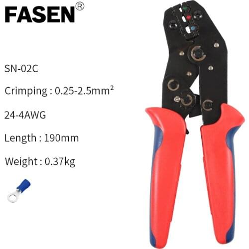 SN-02C Crimping plier Wire Stripper multi tool for dupont/plug /tube/insuated/non insulating/crimping cap/coaxial cable terminal