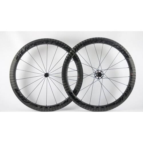 SuperTeam 50mm carbon clincher wheelset 700C 12K Matte Road wheels