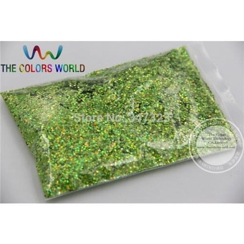 TCA601 1.0MM Laser Apple Green Dazzling Hexagon Glitter Holographic Glitter for DIY Nail Art Decoration