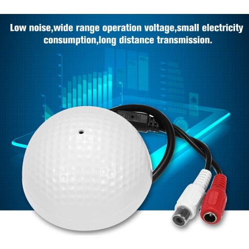 CCTV Microphone Golf Shape audio Pickup Device High Sensitivity DC12V audio Monitoring sound listening device