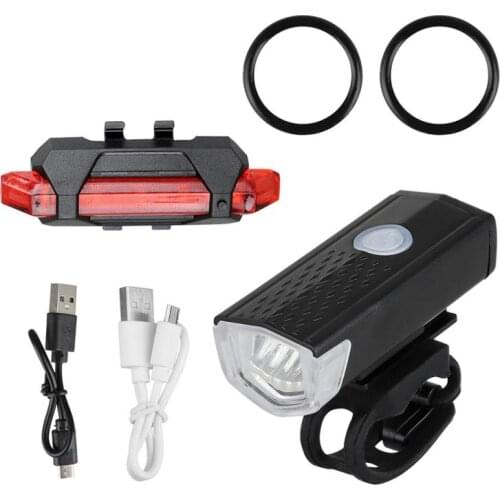 Bicycle Light USB Charging Bicycle Front Light Taillight Bicycle Lights Kit Cycling Safety Warning Lamps Bicycle Accessories