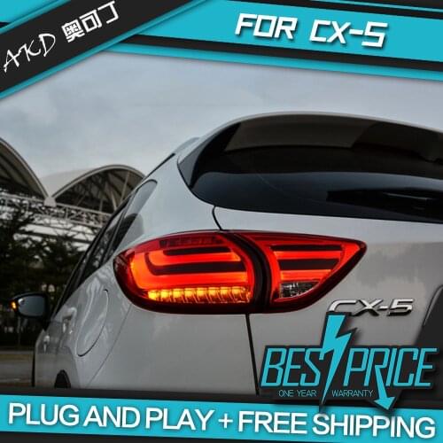 AKD tuning cars Tail lights For Mazda CX-5 CX5 2013-2016 Taillights LED DRL Running lights Fog lights angel eyes Rear parking