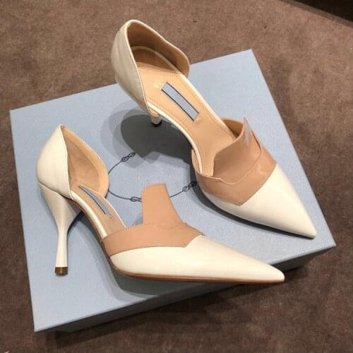 Pumps Women 2020 Spring High Heels Shoes Women Pointed Toe Party Shoes Sexy Buty Damskie Mixed Color Shoes Cozy Zapatos De Mujer