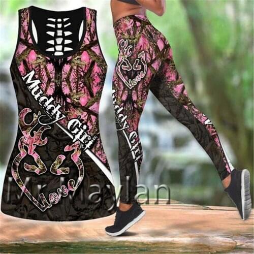 3D Printed Muddy Country Gril Hollow Tanktop Women Sexy Vest Girls Fashion Tank tops Clothes ropa mujer Oversized Drop ship R76