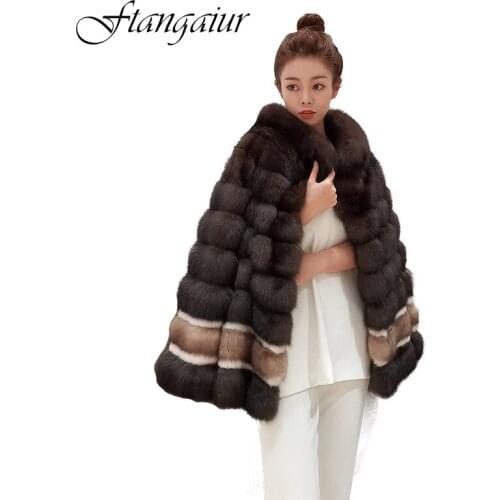 Fang Tai Fur 2019 New Winter Women Russian Sable Gypsophila Mink Coat Turn-Down Collar Womens luxury Medium Real Mink Fur Coats