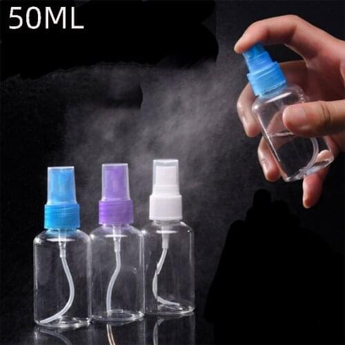 10/20/30/50pcs Empty Spray Bottle 50ml Transparent Plastic Perfume Bottle Atomizer Portable Refillable Spray Bottle for Travel