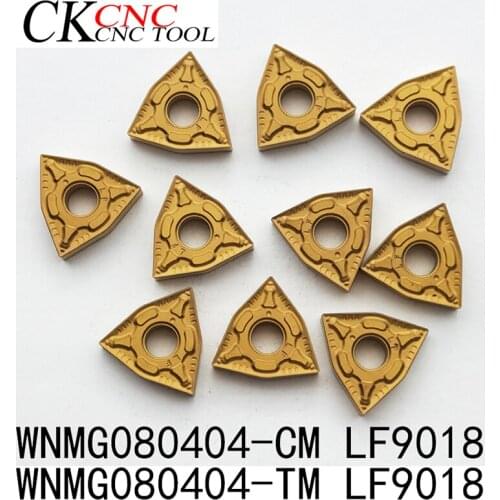 10pcs WNMG080404-CM LF9018 WNMG080404-TM LF9018 High-quality Turning Carbide insert Lathe Cutter Tool CNC Carbide Insert