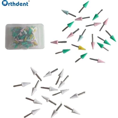 100 Pcs/Box Dental Polishing Brush Dentistry Silicone Rubber Polisher Cup Umbrella Dentist Materials Mixed Type Color