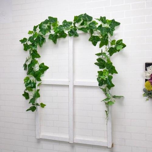180cm Real touch Artificial Plants Ivy Creeper Green Leaf Branch Garland Vine Silk Foliage Rattan Wall Hanging Home Garden Decor