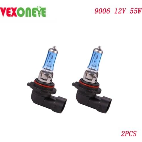 2pcs 9006 12v 55w High Quality Super White Car Headlight Halogen Bulb