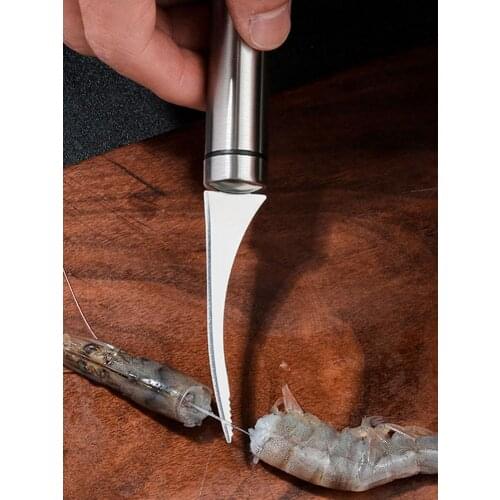 304 Stainless Steel Shrimp Opener Line Cutter Clean Lightweight Shrimp Stripper Shell Remover Seafood Cleaners Kitchen Tool 2021