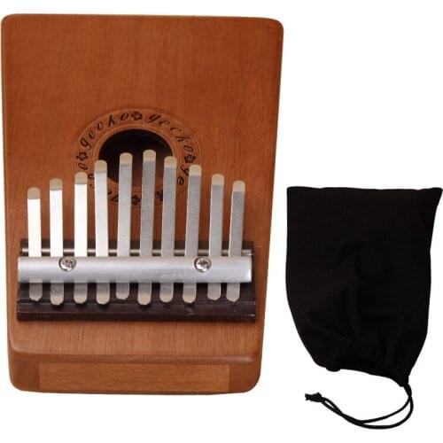 Afanti Music 10 Keys Kalimba Mbira Thumb Piano Mahogany Traditional African Music Instruments 10 tone (THP-117)