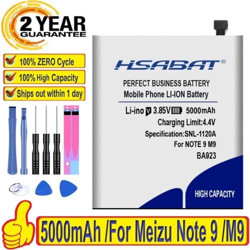100% Original HSABAT 5000mAh BA923 Battery For Meizu Note 9 Note9 M9