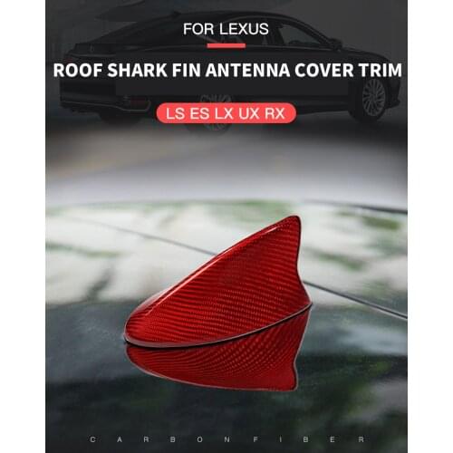 For Lexus LS ES LX NX IS CT RC UX LM RX Accessories Real Carbon Fiber Car Roof Shark Fin Antenna Cover Aerials Decoration Trim