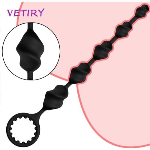VETIRY Long Anal Beads Silicone Butt Plug Anal Balls Adult Product Male Prostate Massage Sex Toys For Adult Woman Gay
