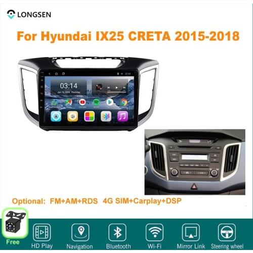 10" Android 10 For Hyundai IX25 CRETA 2015,2016,2017,2018 Multimedia Video GPS Navigation Car DVD Player Auto Radiio Navi