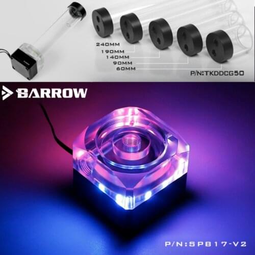 Barrow SPB17-V2, 17W PWM Combination Pumps, LRC 2.0, Wite Reservoirs, Need Combination With Reservoir To Use