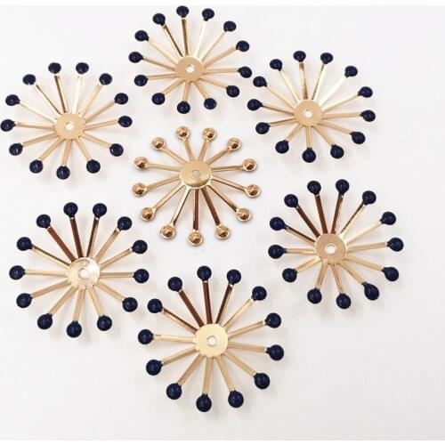 SIXTY TOWFISH 10 Pieces Colourful Jewelry Accessories Alloy Material Size 29 mm Flowerbed Torus