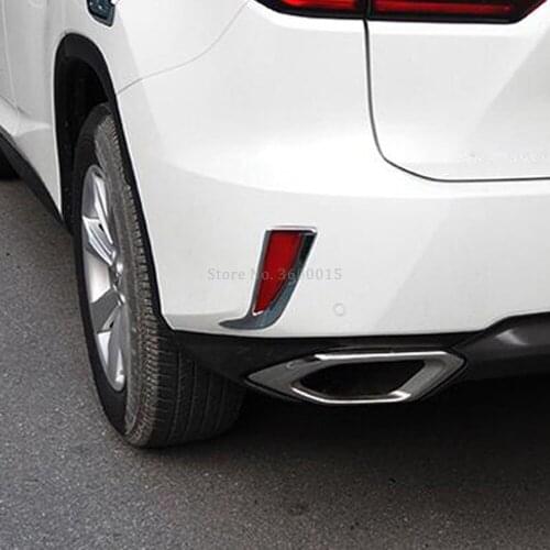 For Lexus RX 2016 2017 Chrome Rear Fog Light Lamp Cover Trim Molding Tail Foglight Frame Exterior Accessories Car Styling