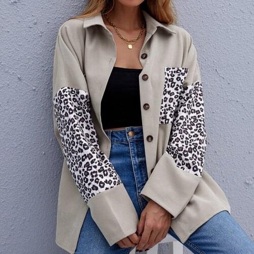 EACHIN Leopard Blouses