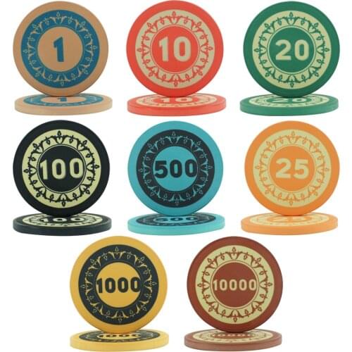 10pcs/Lot Ascona Ceramic High Quality Texas Hold'em Poker Gambling Casino Chip Wholesale