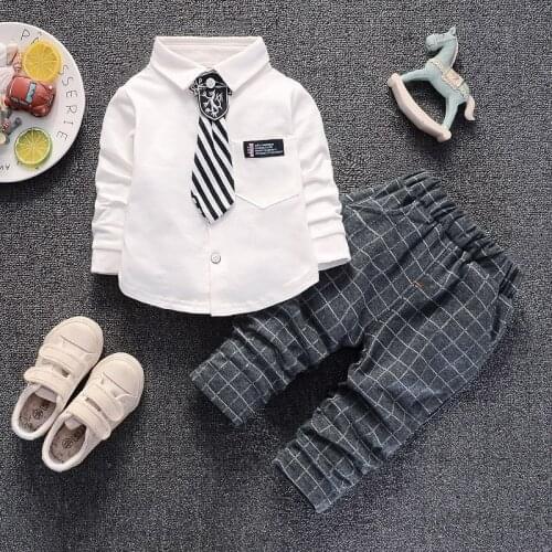 Newborn baby boys spring autumn clothing set toddler fashion shirt+pants 2pcs casual suits for bebe boys infant cotton clothes