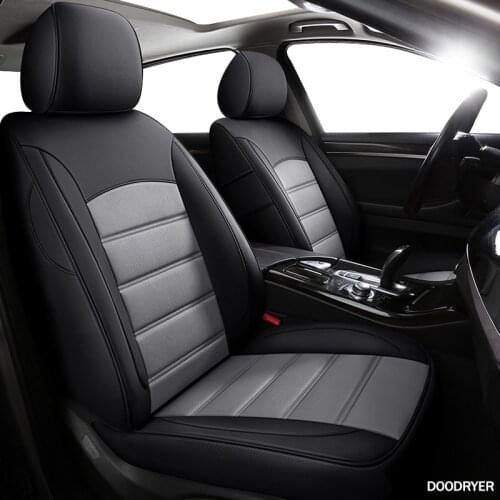 DOODRYER Custom Leather car seat cover For VW UP! Golf Polo Caravelle Multivan Sharan Passat Variant T-ROC T-Cross car seats