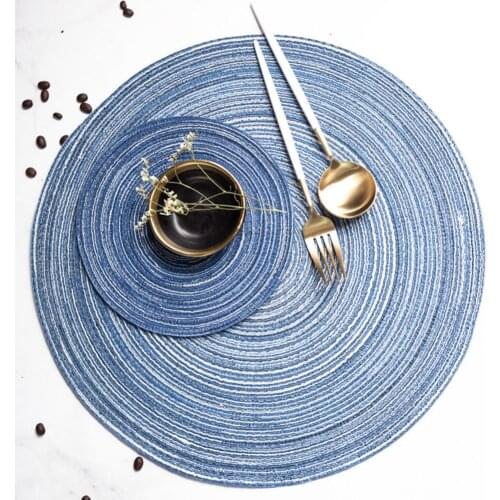 Hand-made Round Cotton Yarn Weaving Heat Insulated Cup Mat Placemat Dining Table Decor Bowls Coffee Cups Coaster Tableware Mat