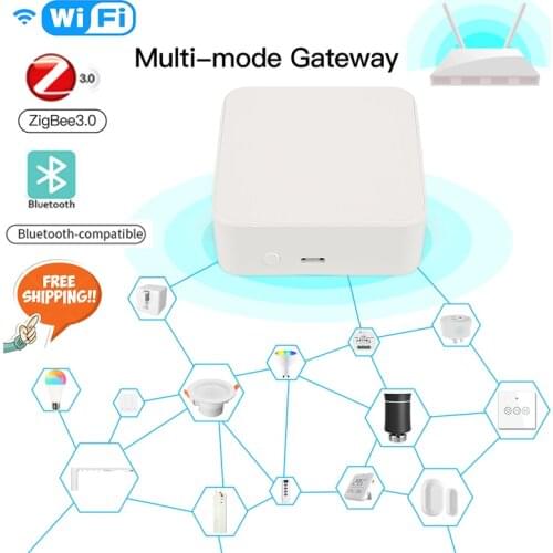 Multi-mode Gateway Tuya ZigBee 3.0 Smart Hub, Wireless Gateway Bridge For App Voice Remote Control, Works With Alexa Google Home