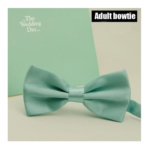5pcs Fashion Mint Green Bowtie Men Wedding Party Solid Color Ties