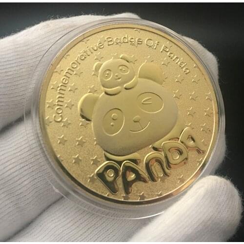Coins Big Panda Baobao China Commemorative Collection Art Gift Black and white Bear challenge coin
