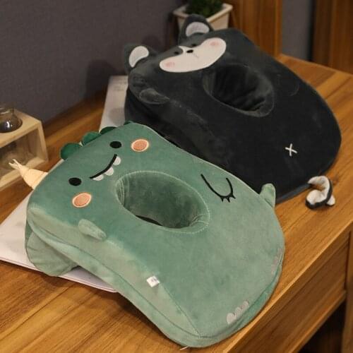 Cartoon Plush Sleeping Pillow Memory Foam Animal Napping Pillow Office Home For Student Kid Children Neck Pillow On Table Lovely