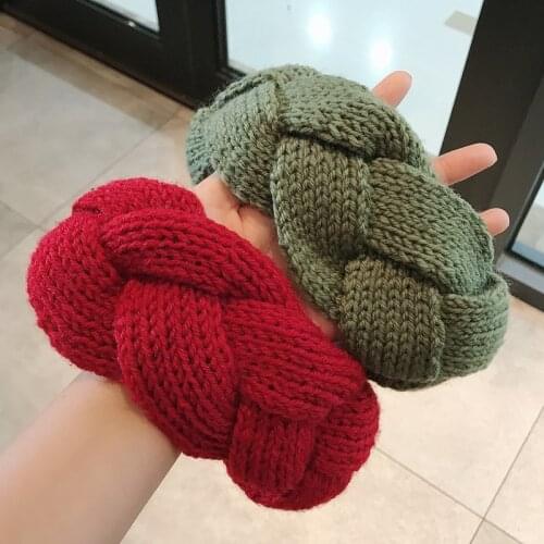 Soft Cross Braid Knitted Headband for Women Warmer Ear Solid Color Turban Hairband Women Hair Accessories Winter Warm Bandana