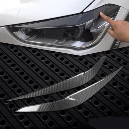 Carbon Fiber Headlight Eyelids Eyebrows for 2016-2017 BMW X1 F48